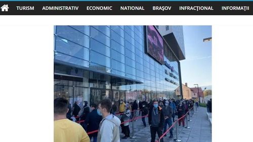 Coadă imensă la deschiderea unui nou mall în Brașov. Apelul autorităților, ignorat