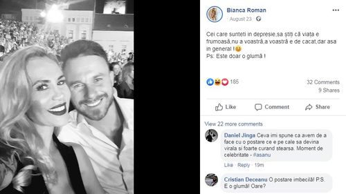 Derapaj pe Facebook al unui lider local din Pro România: ”Cei care sunteți în depresie să știți că viața e frumoasă, nu a voastră, a voastră e de c...t, dar așa în general”