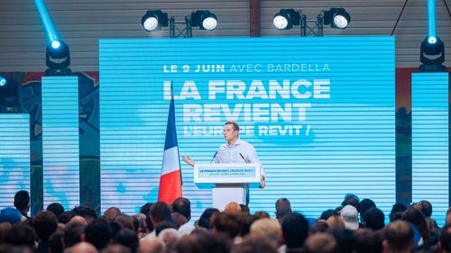 Alegeri europarlamentare iunie 2024, scena politică: 2. Franța – Reunirea Națională (RN, dreapta populistă) este într-o ascensiune aparent de neoprit