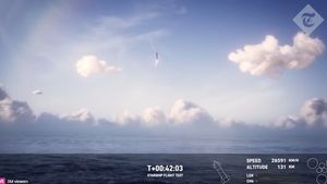 VIDEO Racheta Starship a lui Elon Musk, aterizare revoluționară în ocean