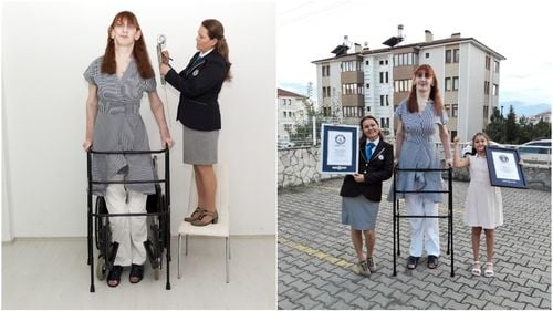 Rumeysa Gelgi din Turcia a fost desemnată drept cea mai înaltă femeie în viață, la 215,16 cm – Guinness World Records