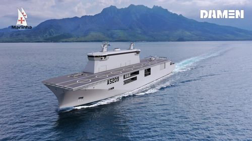 Șantierul naval Damen Galați construiește primul portavion de drone din Europa, care va intra în dotarea marinei portugheze