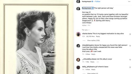 Lana Del Rey anunță lansarea unui nou album, „The Right Person Will Stay”, în luna mai