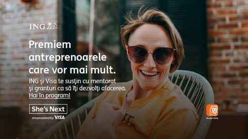 Vrei mai mult pentru afacerea ta? Prin programul She’s Next lansat de ING în colaborare cu Visa, te bucuri de ședințe de mentorat și granturi care să te ajute să-ți dezvolți afacerea (P)