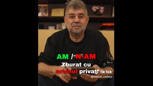 VIDEO Ciolacu recunoaște că a zburat cu avion privat, într-un nou filmuleț postat în campania sa de promovare pe TikTok / Liderul PSD răspunde afirmativ sau negativ la diverse întrebări într-un fel de joc al adevărului 
