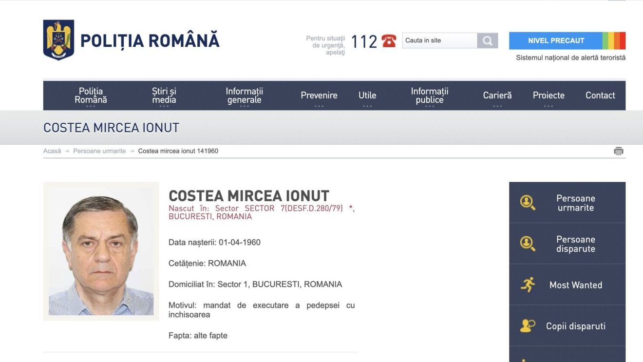 Ministrul Justiţiei, despre extrădarea din Turcia a condamnatului Ionuţ Costea, cumnatul lui Mircea Geoană: Momentan nu există un progres