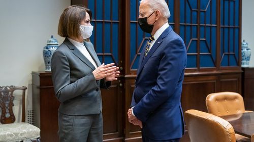 Joe Biden a primit-o pe Svetlana Tihanovskaia la Casa Albă