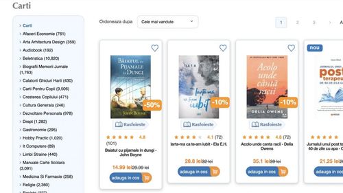 Distanţarea şi vacanţa de vară au generat o creştere semnificativă a vânzărilor de carte în România