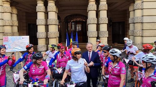 Proiect umanitar dedicat luptei împotriva cancerului: Cursă ciclistă de 4.000 km între Franța și România. Punct de plecare – ambasada României la Paris