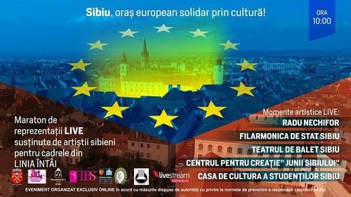 Maraton cultural online de la Sibiu, de Ziua Europei, pentru cadrele medicale din linia întâi
