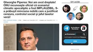 Postare virală a europarlamentarului partidului extremist AUR Gheorghe Piperea, care a răstălmăcit rezultatele unui studiu climatic pentru a ataca Occidentul și politicile UE de protecție a mediului
