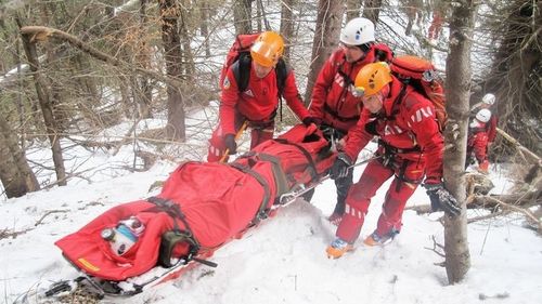 Patru cetăţeni ucraineni, rătăciţi la peste 1800 de metri altitudine în Munţii Maramureşului/ Unul dintre ei este rănit, după ce a căzut într-o prăpastie