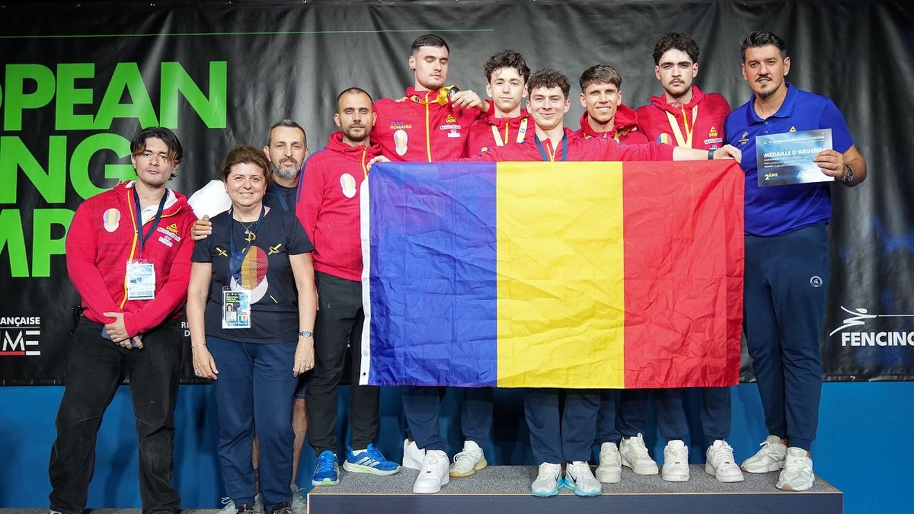 România, vicecampioană europeană în proba masculină de sabie echipe, după o finală dramatică cu Ungaria