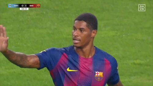 VIDEO Marcus Rashford, primul gol în tricoul Blaugrana. Englezul a înscris în victoria Barcelonei, scor 5-0, cu Daegu