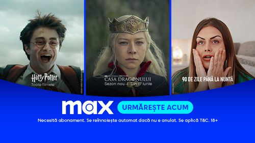 Max este aici! Noul serviciu de streaming aduce într-un singur loc titlurile prezente HBO Max, emisiunile captivante de tip reality din portofoliul de branduri Discovery și competițiile premium Eurosport, pentru a crea o experiență de vizionare completă (P)