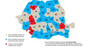 Organizația Salvați Copiii: Rata mortalității infantile a crescut, pe fondul unei prăbușiri a natalității / Harta pe județe