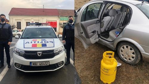 Doi polițiști din Blaj au salvat un om hotărât să-și pună capăt zilelor cu o butelie de gaz / Detaliul care i-a ajutat pe oamenii legii să-l găsească la timp după o cursă contracronometru