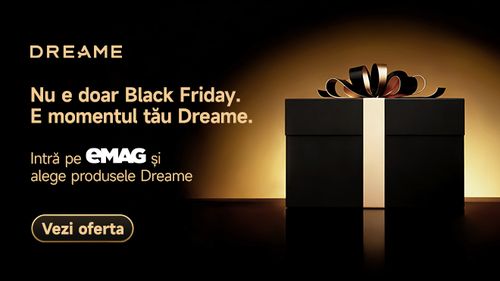Un Black Friday redefinit pentru cei care aleg diferit Alege inovația, eficiența și rafinamentul Dreame Intră pe emag.ro și alege produsele Dreame (P)