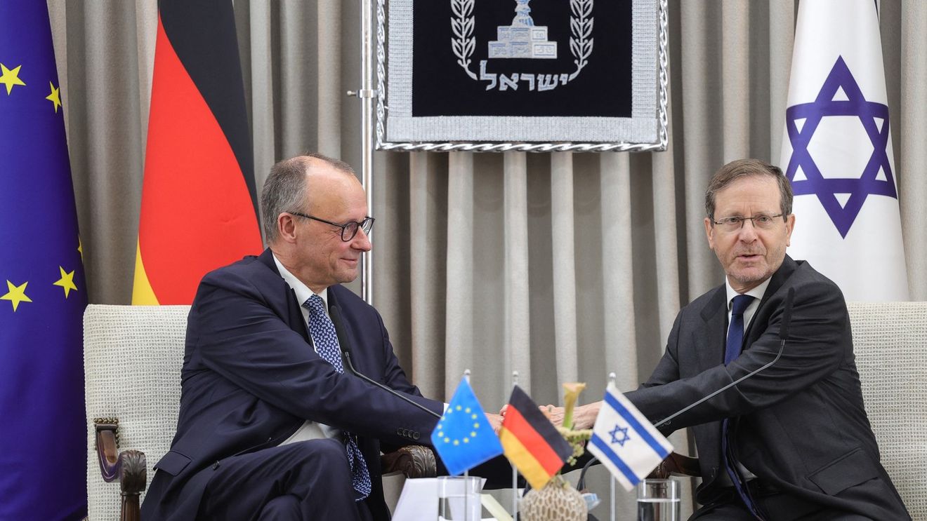 Sprijinul pentru Israel este "nucleul esenţial, neschimbat" al politicii germane, declară cancelarul Merz la Întâlnirea cu preşedintele israelian Isaac Herzog