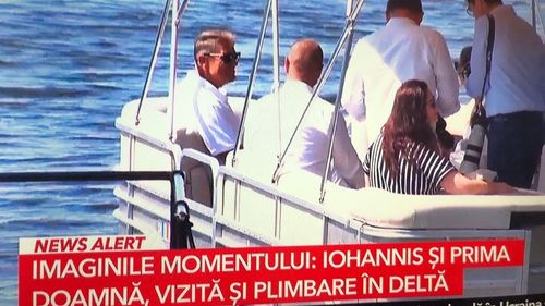 Klaus și Carmen Iohannis, plimbare cu barca în Delta Dunării