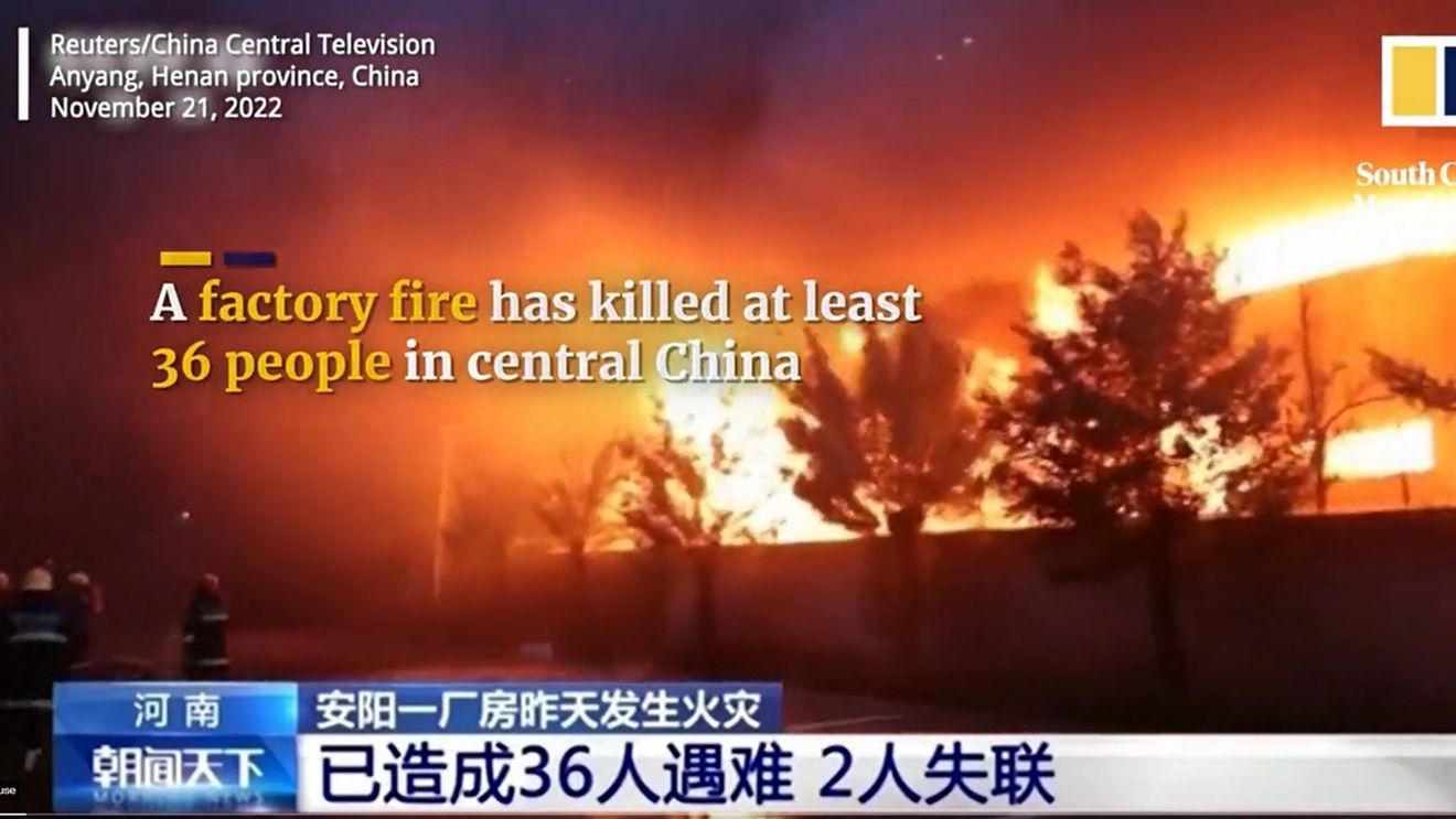 China: 38 de morți într-un incendiu într-o fabrică din centrul țării