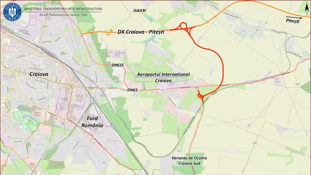 S-a lansat licitația pentru drumul de legătură dintre uzina Ford și viitorul drum expres Craiova - Pitești