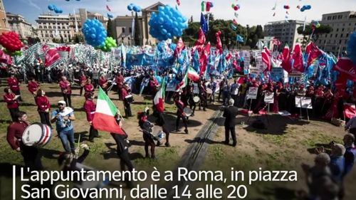 Cel puțin 200.000 de oameni au manifestat împotriva fascismului la Roma, în urma violențelor de la protestul anti-certificat verde