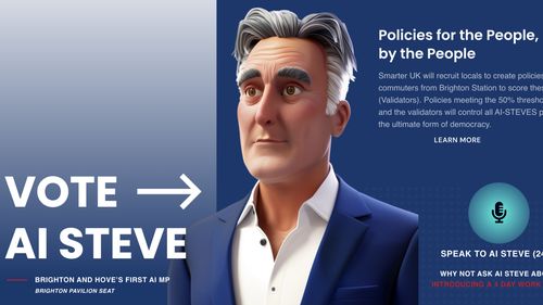 AI Steve: O inteligență artificială candidează la alegerile generale din Marea Britanie