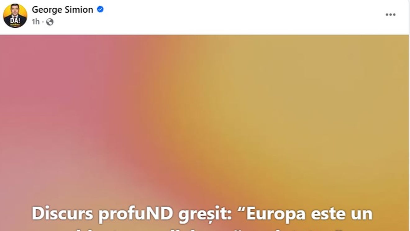 Șeful statului, luat la bășcălie de liderul extremist AUR, după ce Nicușor Dan a criticat UE în mesajul de Ziua Europei: ”Discurs profuND greșit”