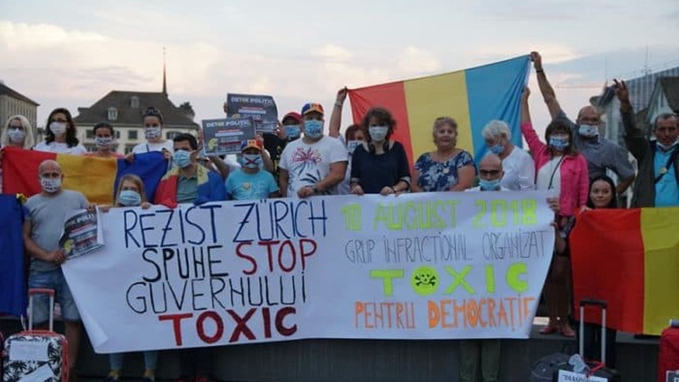 Proteste ale românilor din Zurich și Geneva împotriva acțiunilor violente ale jandameriei