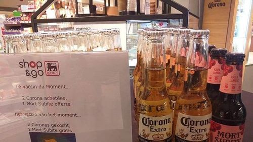Umor belgian în contextul epidemiei de coronavirus: Cumperi două beri Corona, primești gratuit o Mort Subite