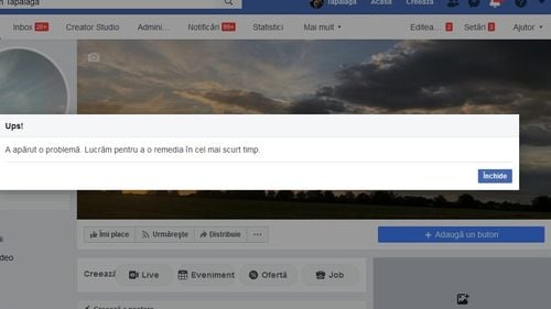 Utilizatorii Facebook nu au putut posta pe pagini timp de câteva ore