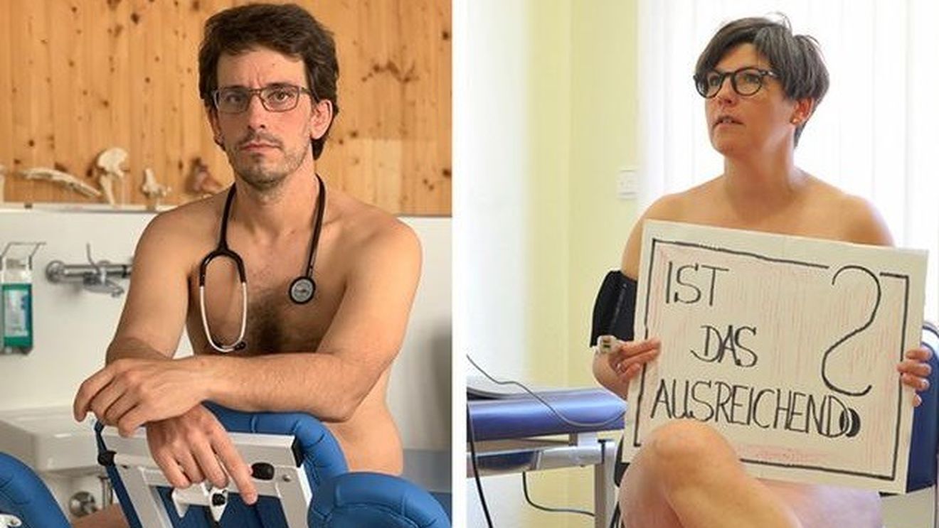 De ce medicii de familie germani protestează dezbrăcați