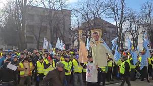 VIDEO Protest al polițiștilor la Timișoara, nemulțumiți de ordonanța austerității