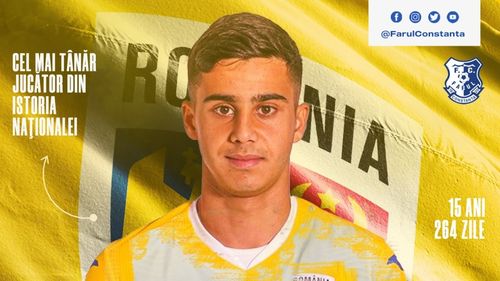 Enes Sali, cel mai tânăr debutant din istoria naționalei României: Este o onoare pentru mine. Un vis îndeplinit/ Jucătorul Farului Constanța are 15 ani