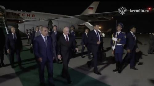 Vladimir Putin a sosit în Azerbaidjan pentru o vizită de stat