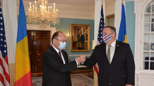 Bogdan Aurescu a discutat cu secretarul american de Stat Mike Pompeo despre 5G, apărare și vize: ”Salutăm planurile SUA de a crește prezența militară în România”