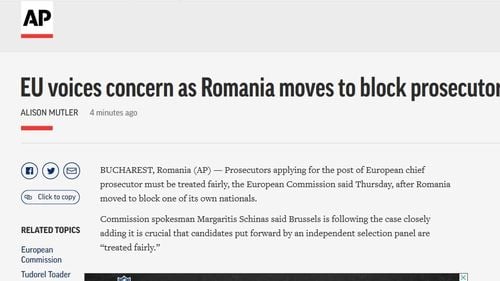 Cum reflectă presa internațională încercarea guvernului PSD de a submina candidatura Laurei Codruța Kovesi la funcția de procuror șef european