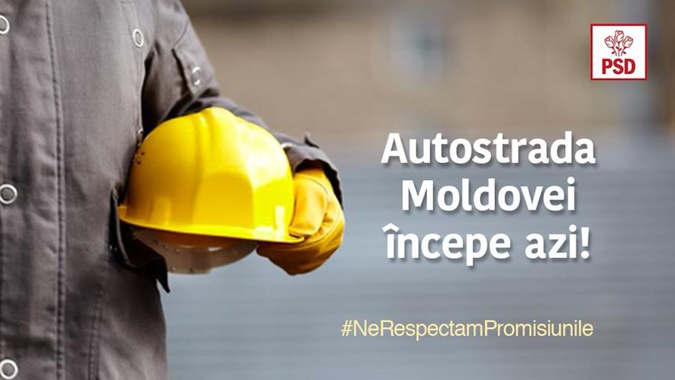 Reacția PSD la campania #șîeu ”România vrea autostrăzi”: Anunță demararea lucrărilor la centura Bacăului sub sloganul ”Autostrada Moldovei începe azi”
