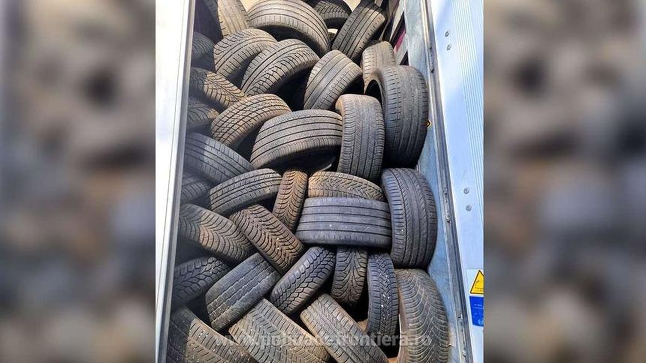 22 de tone de anvelope second-hand, oprite la graniță / Au fost trimise înapoi în Spania