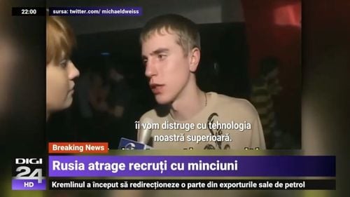 Gafă la Digi24: ”Dimitri” din clipul ”very bad music”, extrem de viralizat pe Youtube, transformat într-un recrut rus / O discuție despre muzică, modificată prin subtitrare într-una despre război / UPDATE Cosmin Prelipceanu le-a cerut scuze telespectatorilor