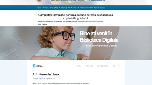 EXCLUSIV Moldova unește biblioteca digitală cu portalurile de înscriere online la grădiniță și școală. Cum se înscriu online copiii la grădiniță cu 3 ani înainte de a merge în grupa mică