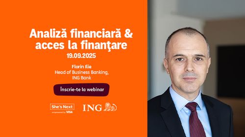 She’s Next by ING & Visa susține antreprenoarele! Câștigă un grant de 10.000-30.000 € și mentorat personalizat. Preînscrie-te și participă la webinariile gratuite gândite special pentru nevoile antreprenoarelor! (P)