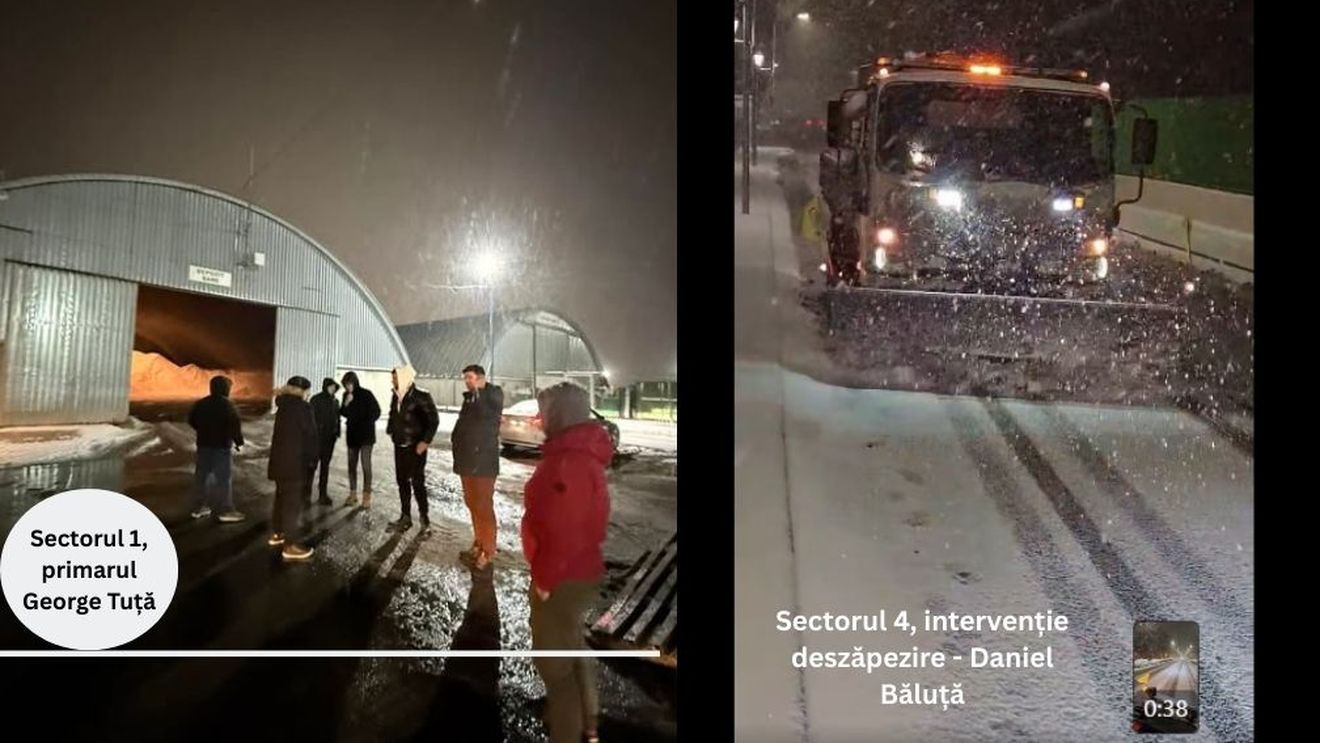 ANALIZĂ 10 centimetri de zăpadă, milioane pe asfalt: ninsoarea moderată din noaptea de 1/2 februarie declanșează acuzații de neîndeplinire contractuală în Sectorul 1 și triumfalism operațional fără cifre complete în Sector 4
