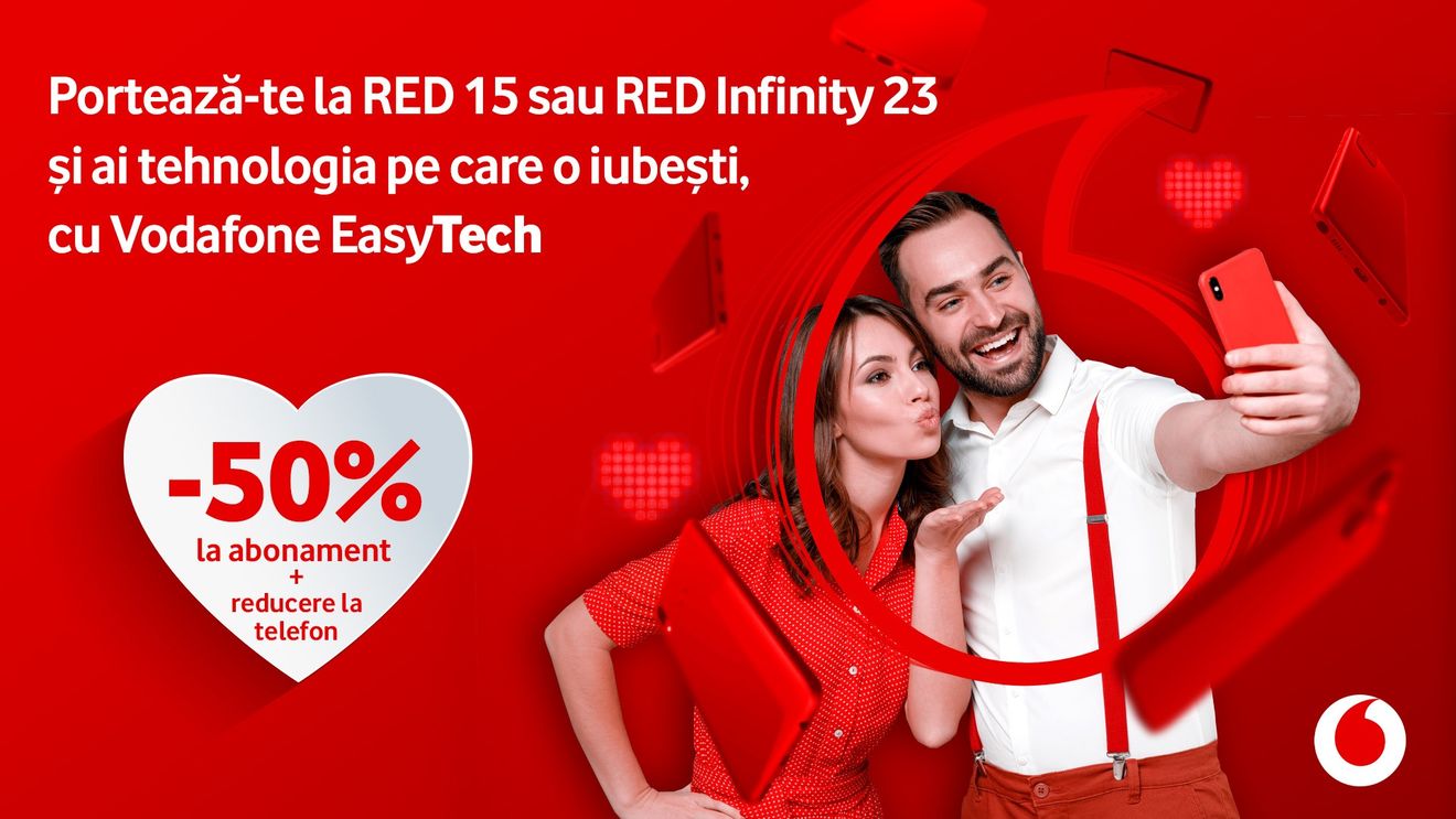 De Valentine’s Day, te portezi la Vodafone și ai 50% discount la abonamente & super prețuri la telefoane (P)