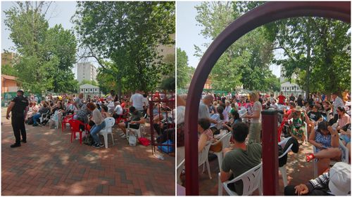 FOTO Peste 100 de președinți de secții de votare așteaptă să predea sacii cu buletinele de vot în Sectorul 3 / Sunt 34 de grade Celsius la umbră