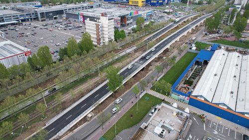 FOTO Au fost deschise două noi pasaje rutiere supraterane în zona comercială Pallady din București/ Un alt pasaj, care face legătura cu Autostrada Soarelui, este în construcție