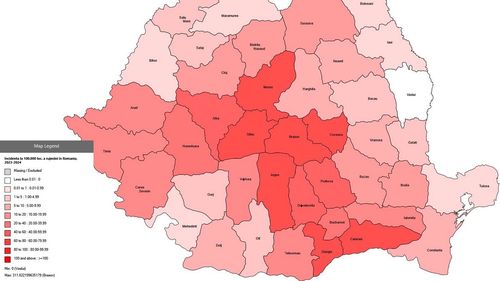 Record de îmbolnăviri de rujeolă: peste 900 de cazuri noi în ultima săptămână / Un deces al unui pacient cu comorbidităţi - HARTĂ