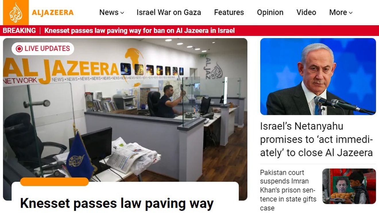 Israelul interzice televiziunea Al-Jazeera / Premierul Netanyahu: "Canal terorist"