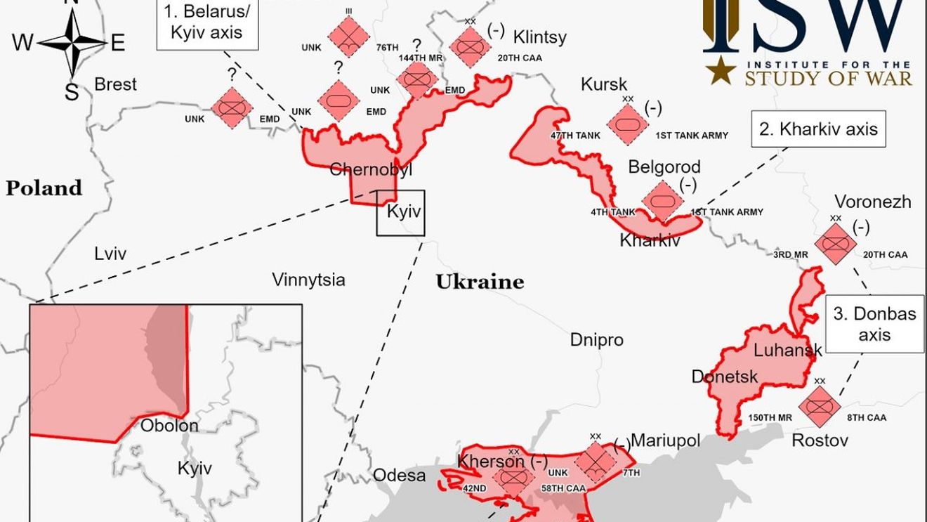 HARTA Ce zone din Ucraina sunt controlate de armata rusă după două zile de la începerea invaziei